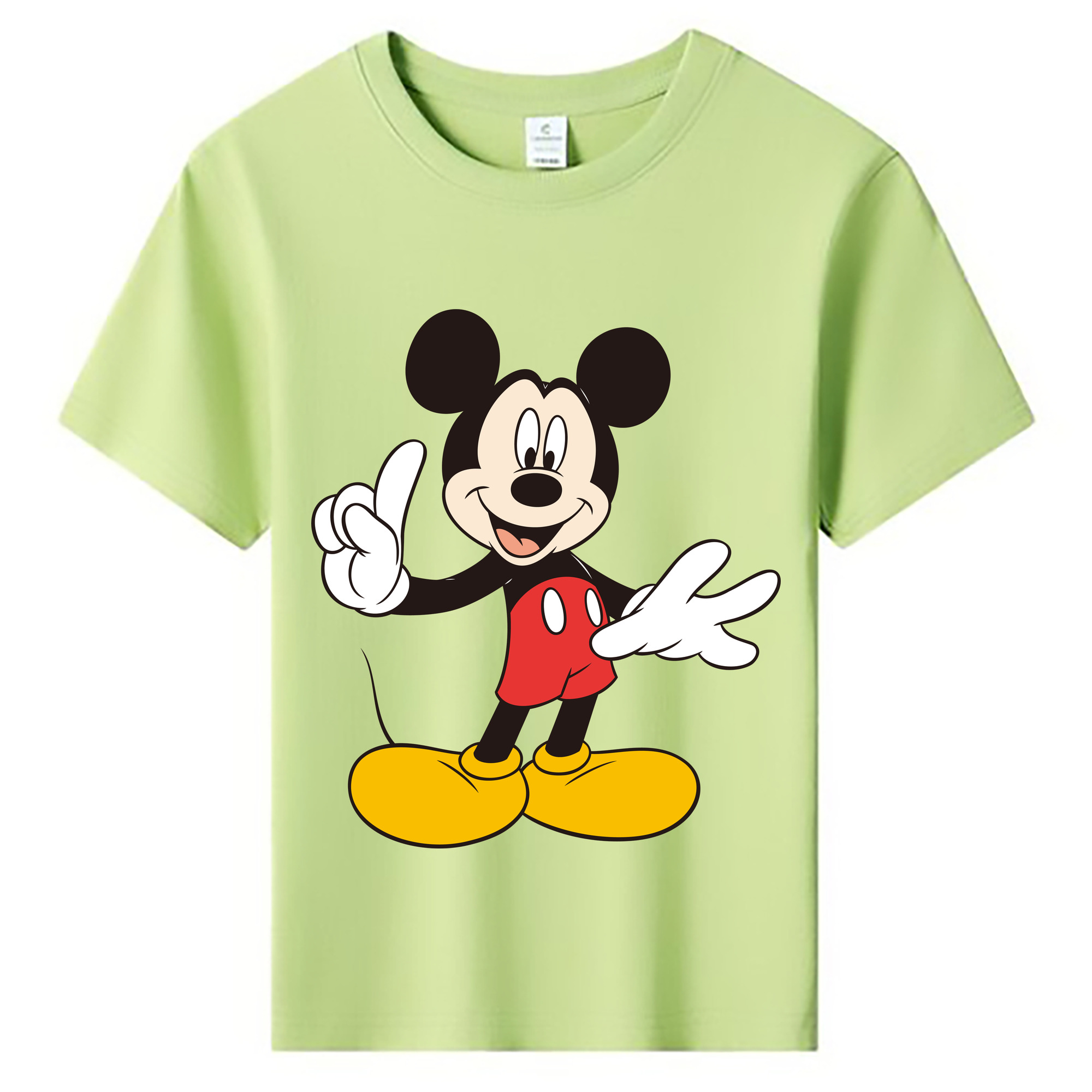 ミッキーマウス Mickey Mouse 綿100％キッズTシャツ（フロントプリント）